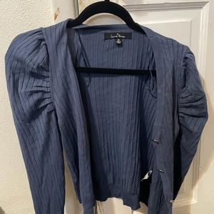 Navy blue cardigrain